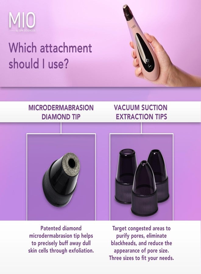 Spa Sciences - MIO - Diamond Tip Microdermabrasion Blackhead Remover, Pore Cleansing, & Resurfacing System - Reduces Acne Scars, Wrinkles, and Exfoliates for Clearer Skin - Image 4